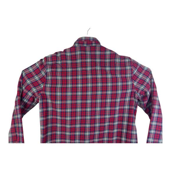 Vintage Polo Jeans Co Ralph Lauren Flannel Shirt Men's Red Heavy Cotton Large - Picture 6 of 13